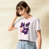 Pokemon Gengar Ghost Gang Crop Top | Gastly Haunter Gengar Anime Graphic Y2K Crop Tee - bestshirtz