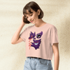 Pokemon Gengar Ghost Gang Crop Top | Gastly Haunter Gengar Anime Graphic Y2K Crop Tee - bestshirtz