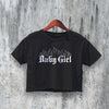 Y2K Crop Top Baby Girl Crop Tee Gothic Shirt Cute Girly Trendy Sassy Merch