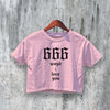 Y2K Crop Top 666 Ways to Love Crop Tee Gothic Shirt HIM Ways i Love You