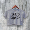 Y2K Crop Top Bad Reputation Crop Tee Gothic Shirt Sassy Aesthetic Y2K