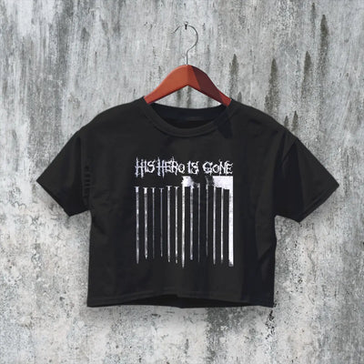 His Hero Is Gone Crop Top The Plot Sickens Crop Tee Crust Punk Shirt