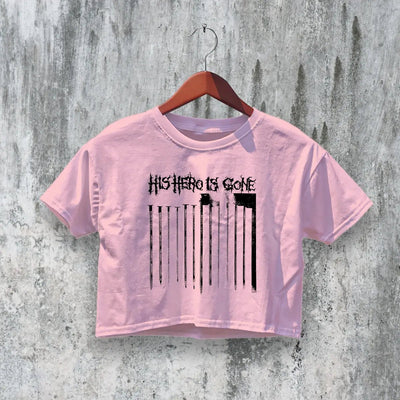 His Hero Is Gone Crop Top The Plot Sickens Crop Tee Crust Punk Shirt