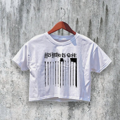 His Hero Is Gone Crop Top The Plot Sickens Crop Tee Crust Punk Shirt