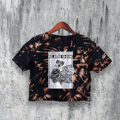 His Hero Is Gone Crop Top Haldol Fifteen Covnts of Arson Crop Tee Haloperidol Shirt