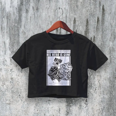 His Hero Is Gone Crop Top Haldol Fifteen Covnts of Arson Crop Tee Haloperidol Shirt