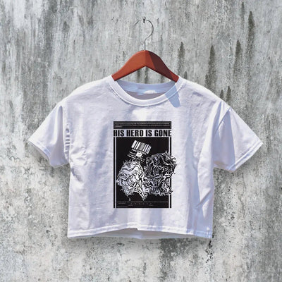 His Hero Is Gone Crop Top Haldol Fifteen Covnts of Arson Crop Tee Haloperidol Shirt
