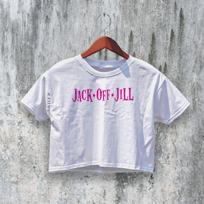 Jack off Jill Crop Top Pink Logo Crop Tee Rock Band Shirt Music Merch