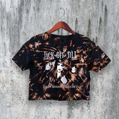 Bootleg Jack off Jill Crop Top Fan Edgy Crop Tee Gothic Band Shirt Tour Merch