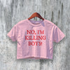 Jennifer's Body Crop Top No I'm Killing Boys Crop Tee Jennifer Horror Shirt