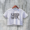 Loded Diper Logo Crop Top Rock Band Crop Top Tour Löded Diper Shirt