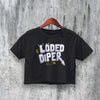 Loded Diper Crop Top Rock Crop Top Löded Diper Logo Shirt Tour Merch