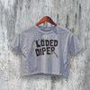 Loded Diper Crop Top Rock Crop Top Löded Diper Logo Shirt Tour Merch