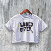 Loded Diper Crop Top Rock Crop Top Löded Diper Logo Shirt Tour Merch