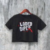 Löded Diper Crop Top Band Fan Crop Top Loded Diper Logo Shirt Rock Tour