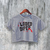 Löded Diper Crop Top Band Fan Crop Top Loded Diper Logo Shirt Rock Tour