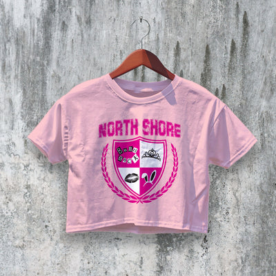 Mean Girls Crop Top North Shore Crop Tee High School Logo Shirt