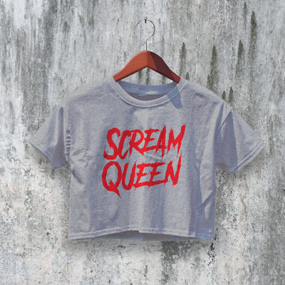 Scream Queens Crop Top Horror Movie Crop Tee Scream Queens Logo Shirt