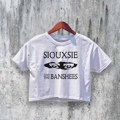 Logo Siouxsie Crop Top Retro Gothic Crop Tee Siouxsie Rock Shirt Band Fan