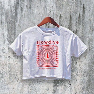 Slowdive Crop Top Alife Crop Top Everything Is Alive Shirt Band Album Art