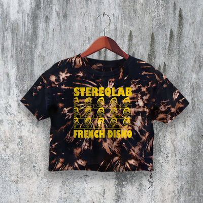 Stereolab Crop Top French Disco Crop Tee Retro Aesthetic Shirt Band Tour - bestshirtz#