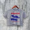 Stereolab Crop Top Transient Random-Noise Bursts with Announcements Crop Tee Album Art Shirt