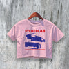 Stereolab Crop Top Transient Random-Noise Bursts with Announcements Crop Tee Album Art Shirt