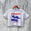 Stereolab Crop Top Transient Random-Noise Bursts with Announcements Crop Tee Album Art Shirt