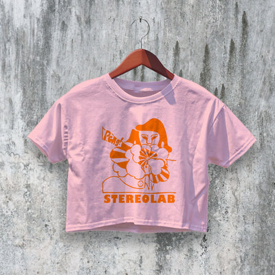 Stereolab Crop Top Peng! Crop Tee Band Album Art Shirt Psychedelic Tour - bestshirtz#