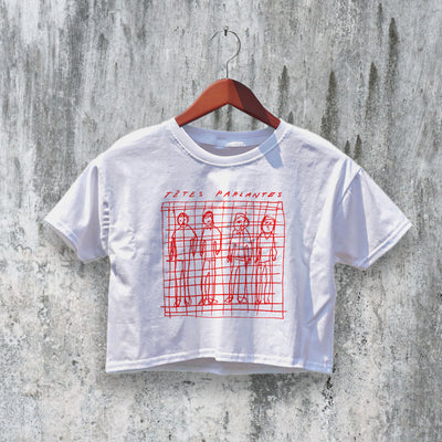 Talking Heads Crop Top Buildings and Food Crop Tee Band Album Art Shirt