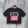 Logo Talking Heads Crop Top Rock Band Crop Tee True Stories Shirt 80s