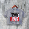 Logo Talking Heads Crop Top Rock Band Crop Tee True Stories Shirt 80s