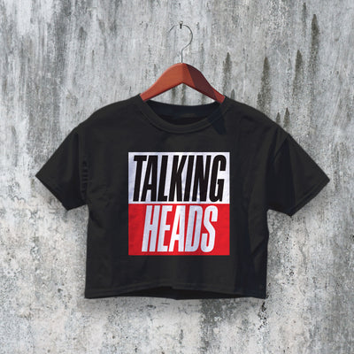 Logo Talking Heads Crop Top True Stories Crop Tee Band Shirt Fan Aesthetic