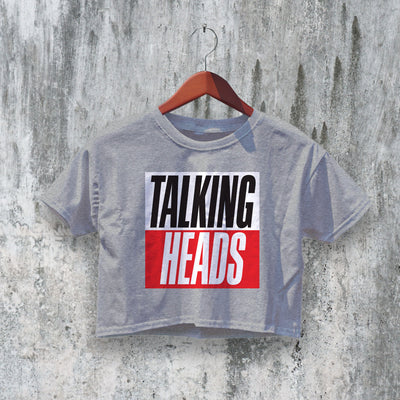 Logo Talking Heads Crop Top True Stories Crop Tee Band Shirt Fan Aesthetic