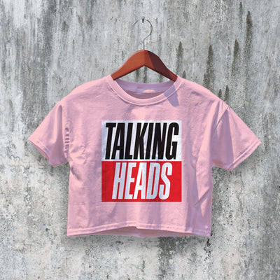 Logo Talking Heads Crop Top True Stories Crop Tee Band Shirt Fan Aesthetic