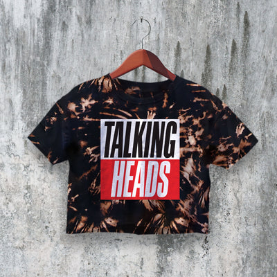 Logo Talking Heads Crop Top True Stories Crop Tee Band Shirt Fan Aesthetic