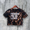 The Cure Crop Top Friday I'm in Love Crop Tee Wish Shirt Music Merch