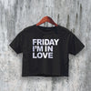 The Cure Crop Top Friday I'm in Love Crop Tee Wish Shirt Music Merch