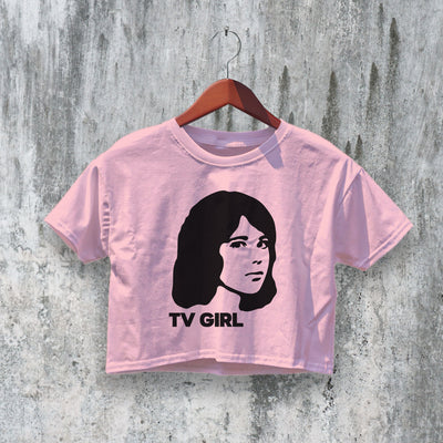 TV Girl Logo Crop Top French Exit Crop Tee TV Girl Shirt Band Merch Aesthetic