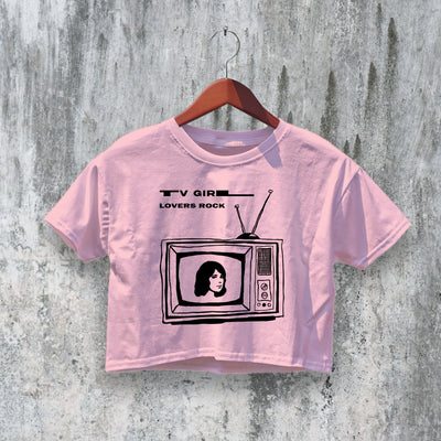 TV Girl Logo Crop Top Lovers Rock Crop Tee Band TV Girl Shirt Music Merch