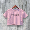 Twilight Logo Crop Top Movie Vampire Crop Tee Fan Twilight Shirt Y2K Style