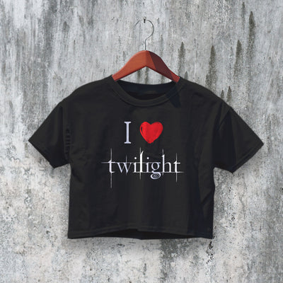 Twilight Crop Top Y2K Movie Crop Tee I Love Twilight Shirt Forks Quotes