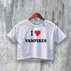 Twilight Crop Top I Love Vampire Crop Tee Twilight Saga Shirt Y2K Movie