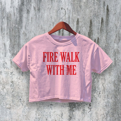 Twin Peaks Crop Top Fire Walk With Me Crop Tee Horror Movie Drama Shirt