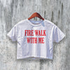 Twin Peaks Crop Top Fire Walk With Me Crop Tee Horror Movie Drama Shirt