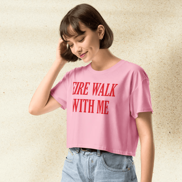 Twin Peaks Crop Top | Fire Walk With Me Movie Quote Graphic Tee | Cult Classic 90s Shirt - BestShirtz