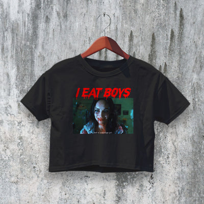 Jennifer's Body Crop Top I Eat Boys Crop Tee Demon Girl Shirt Horror Fan