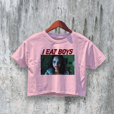 Jennifer's Body Crop Top I Eat Boys Crop Tee Demon Girl Shirt Horror Fan