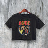 AC/DC Crop Top Highway To Hell Crop Tee Vintage ACDC Shirt Rock Band