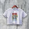 AC/DC Crop Top Plug Me In Crop Tee ACDC Shirt Rare Perform Rock Band